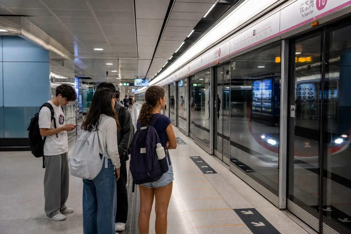 Platform screen doors, a train every 2–5 minutes, and a system you will understand by Friday.